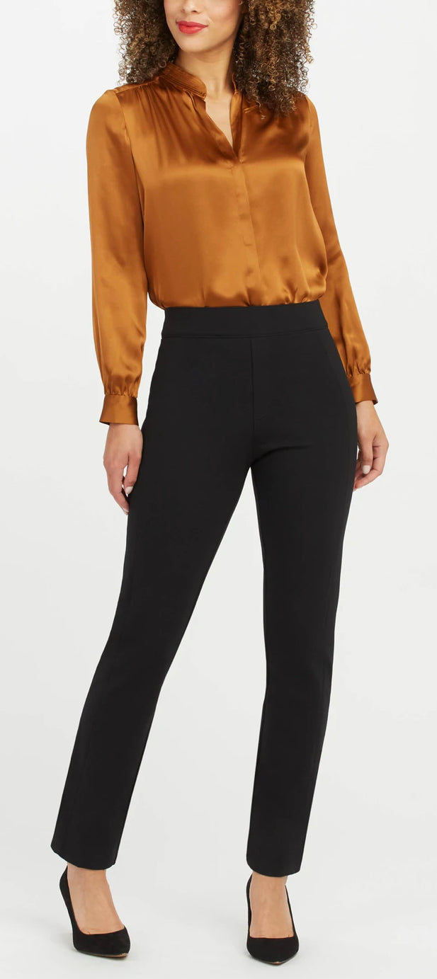 Spanx Slim Straight Pant, Luxe Black - New Arrivals - The Blue Door Boutique